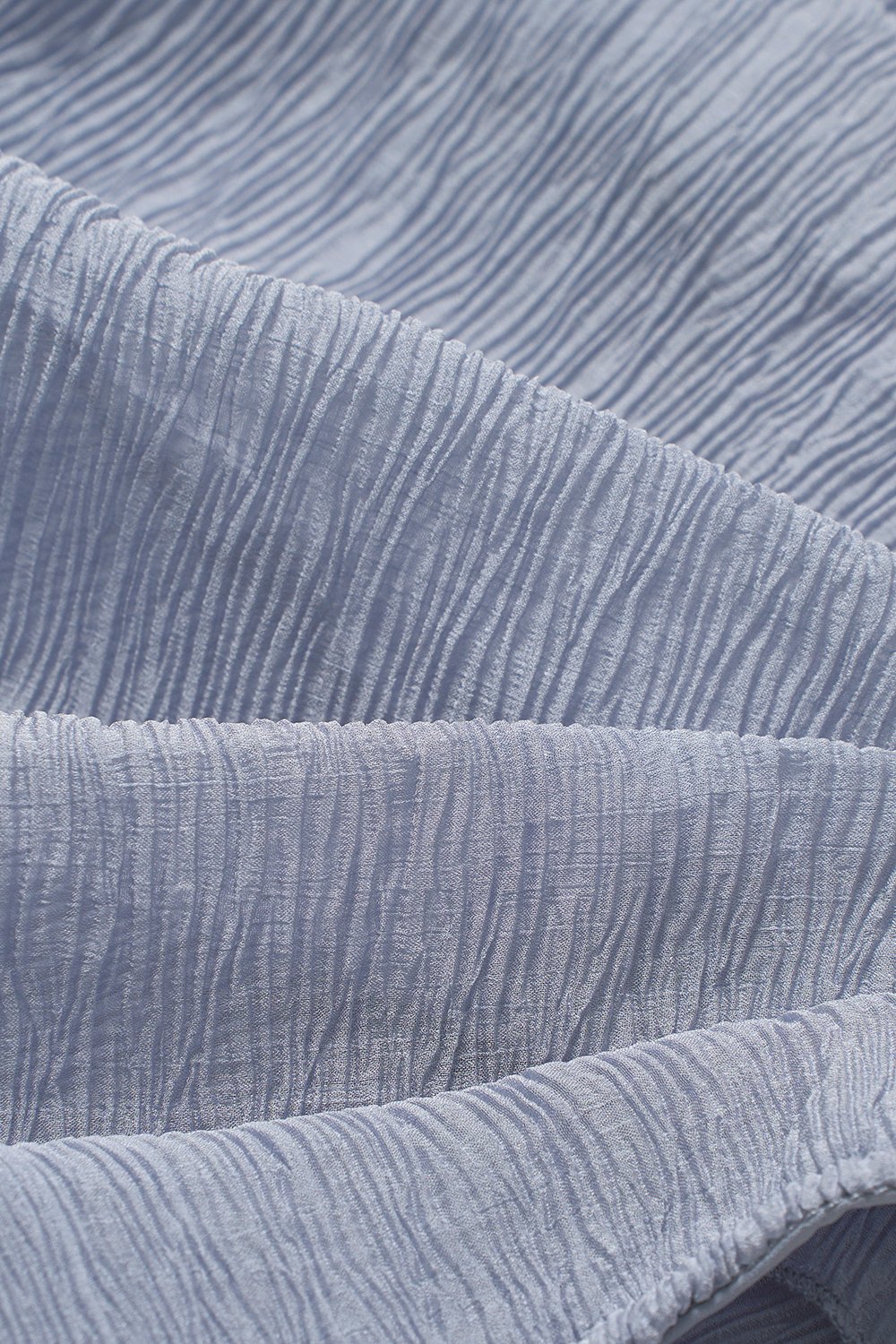 Aria Asymmetrical Pleated Top with Padded Tube in Smokey Blue