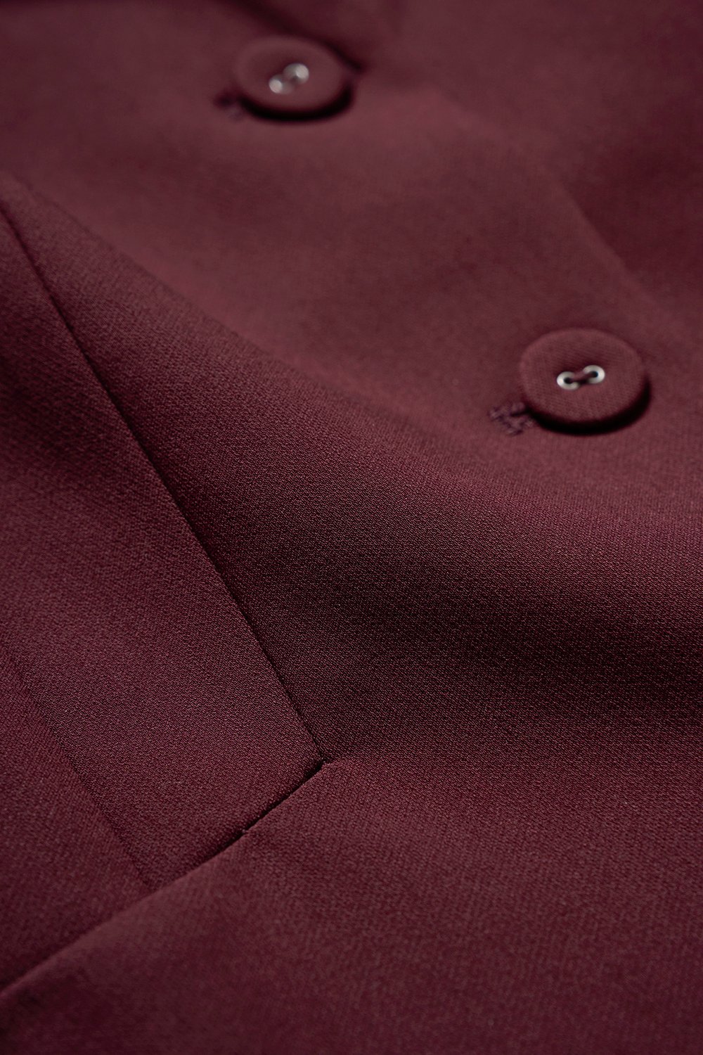 Cadena Tailored Peplum Top in Wine Red