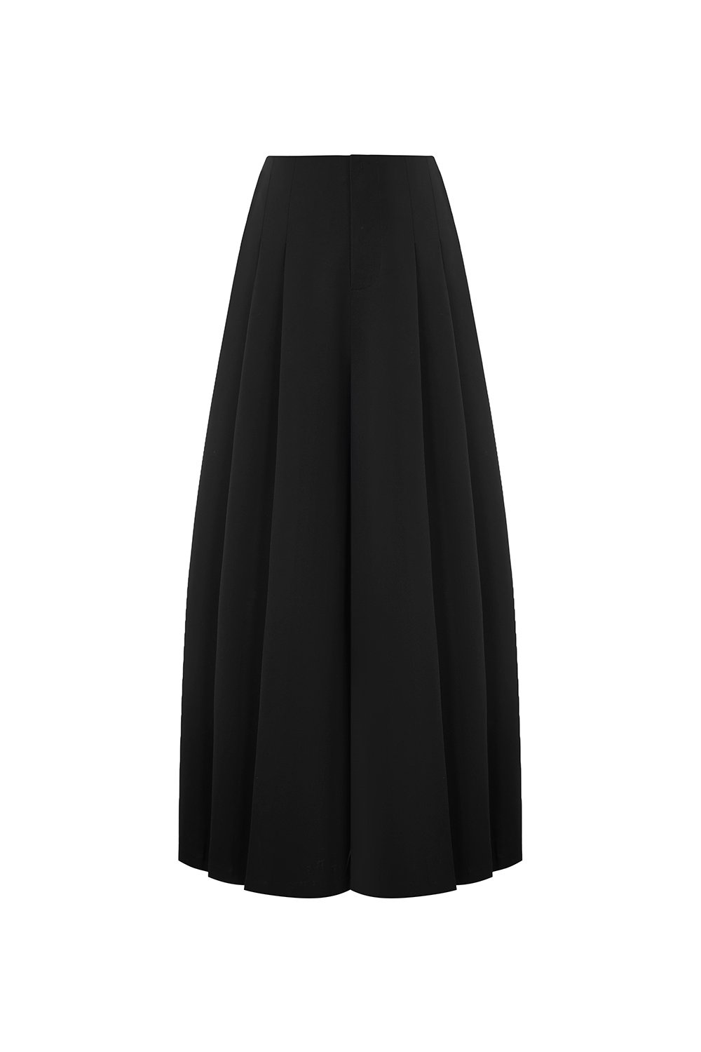 Deonna Wide Leg Pants With Pleats in Classic Black