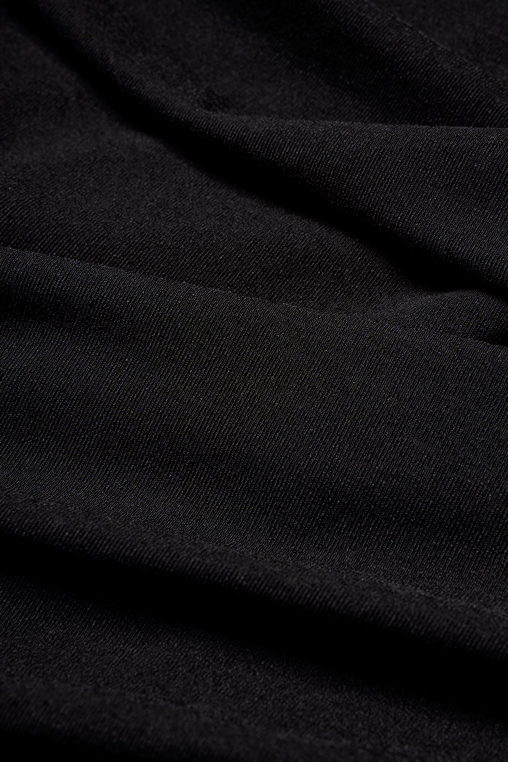 Monica Ruched Cape Jersey Top in Classic Black