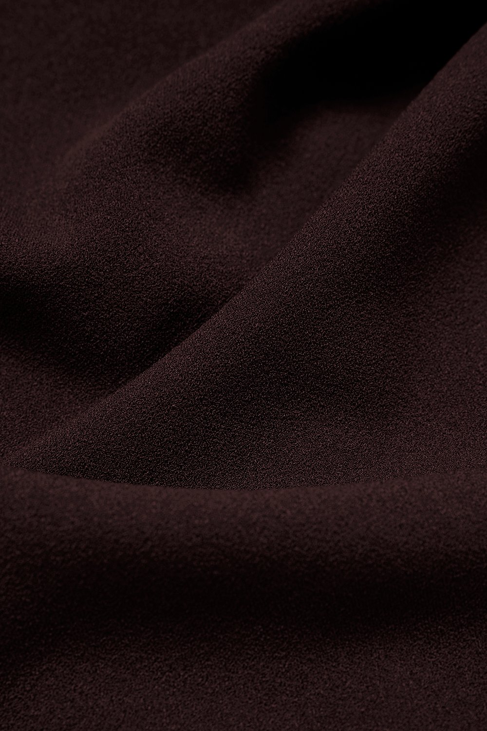 Noa Padded Asymmetrical Neckline Pencil Dress in Deep Burgundy