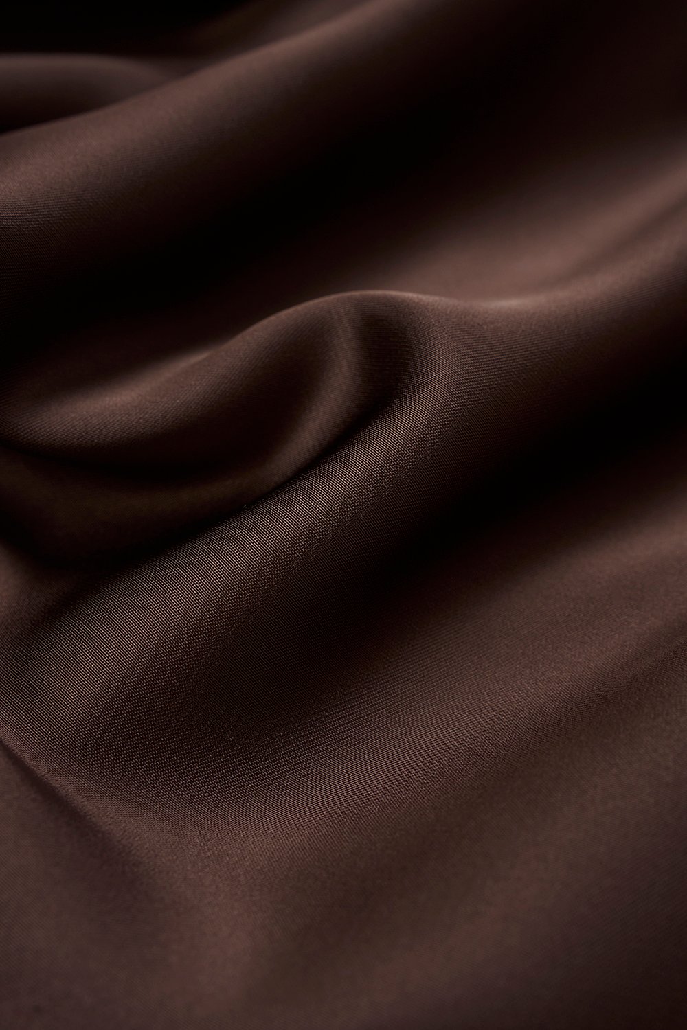 Nyla Satin Mermaid Skirt in Chocolate