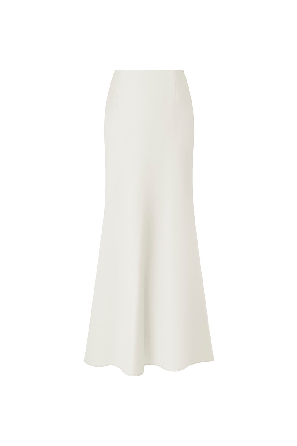 Nyla Satin Mermaid Skirt in Iconic White