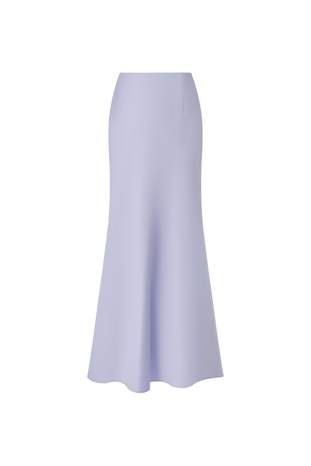 Nyla Satin Mermaid Skirt in Periwinkle Blue
