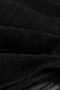 Aria Asymmetrical Pleated Top with Padded Tube in Classic Black