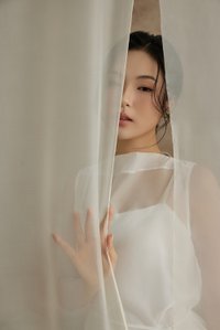 Athena Organza Overlay Camisole Maxi Dress in Iconic White