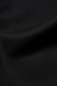 Eula Padded Asymmetrical Shoulder Crop Top in Classic Black