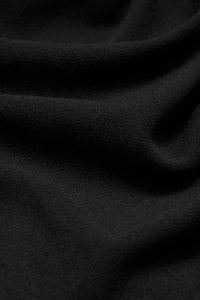 Noa Padded Asymmetrical Neckline Pencil Dress in Classic Black
