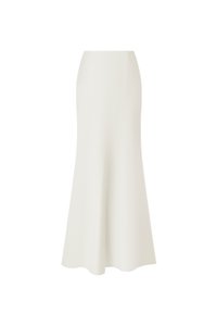 Nyla Satin Mermaid Skirt in Iconic White