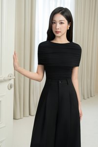 Winona Wide Leg Tailored Pants in Classic Black