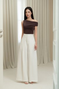 Winona Wide Leg Tailored Pants in Iconic White