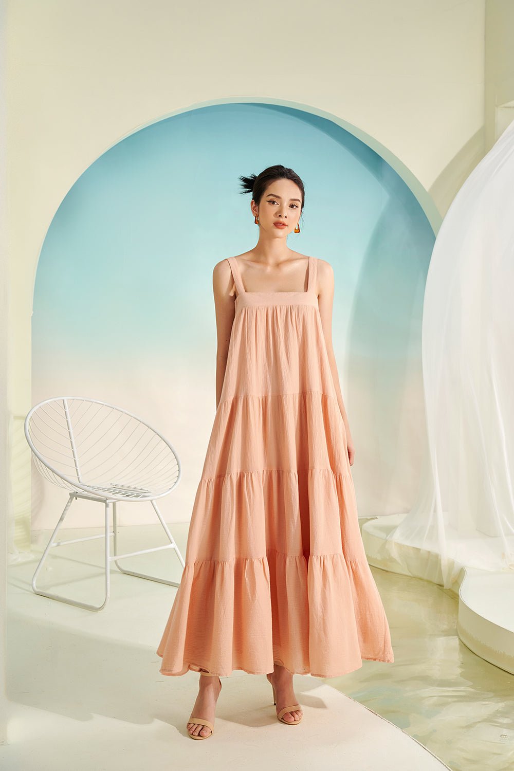 Capri 3-Way Maxi Dress in Broderie Anglaise Iconic White