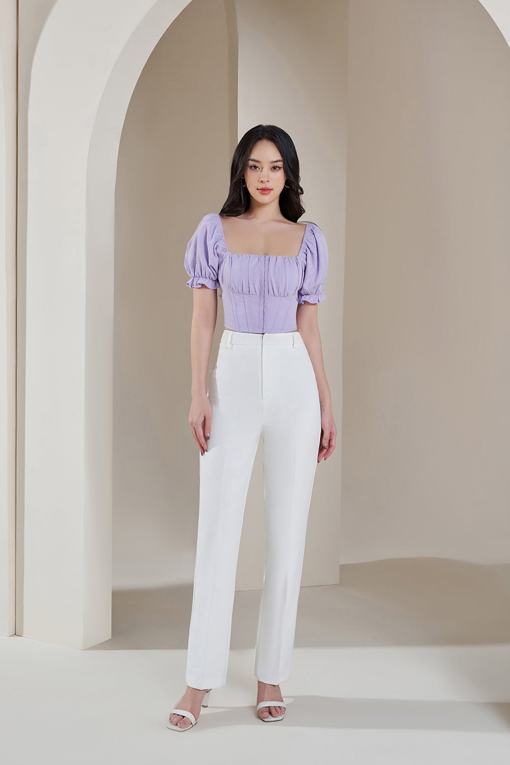 Hayden Slim Fit Pants in Iconic White