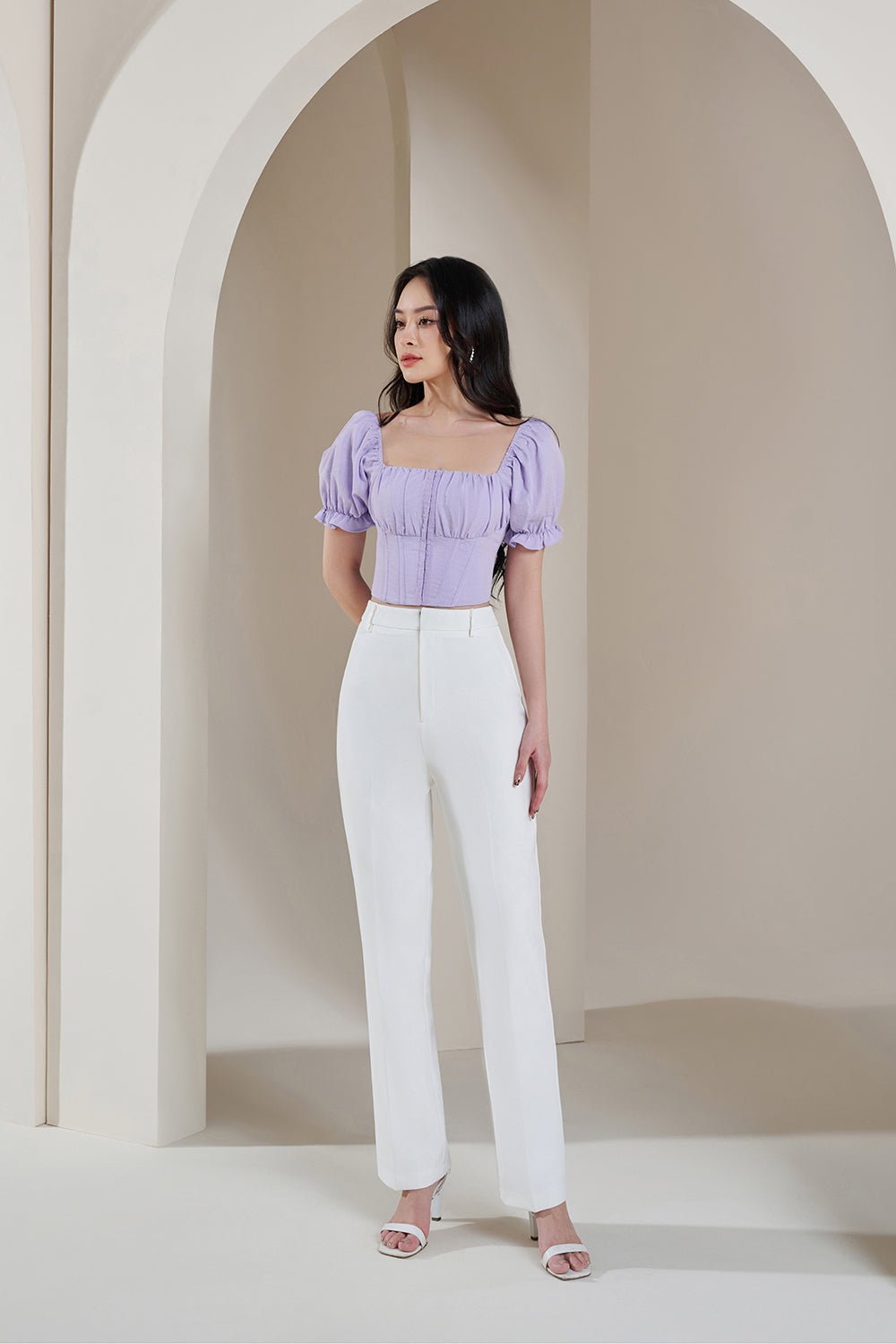 Hayden Slim Fit Pants in Iconic White