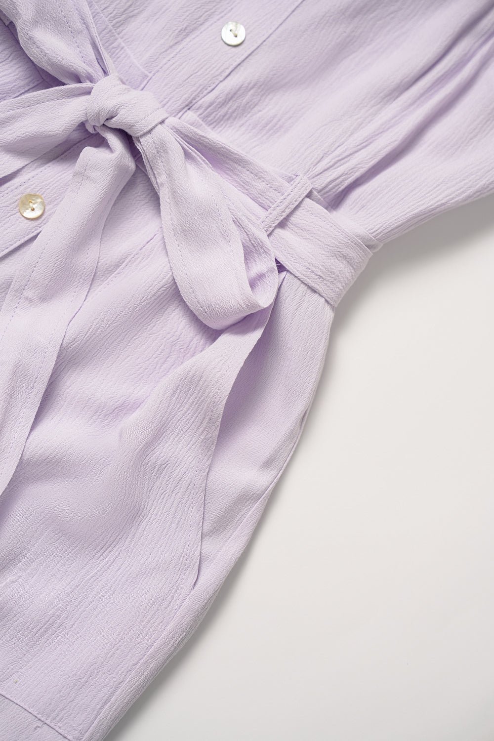 Lena Seashell Buttoned Jumpsuit in Lavender