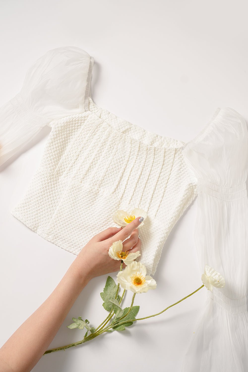 Minka Puffy Sleeved Blouson in Romantic Rose