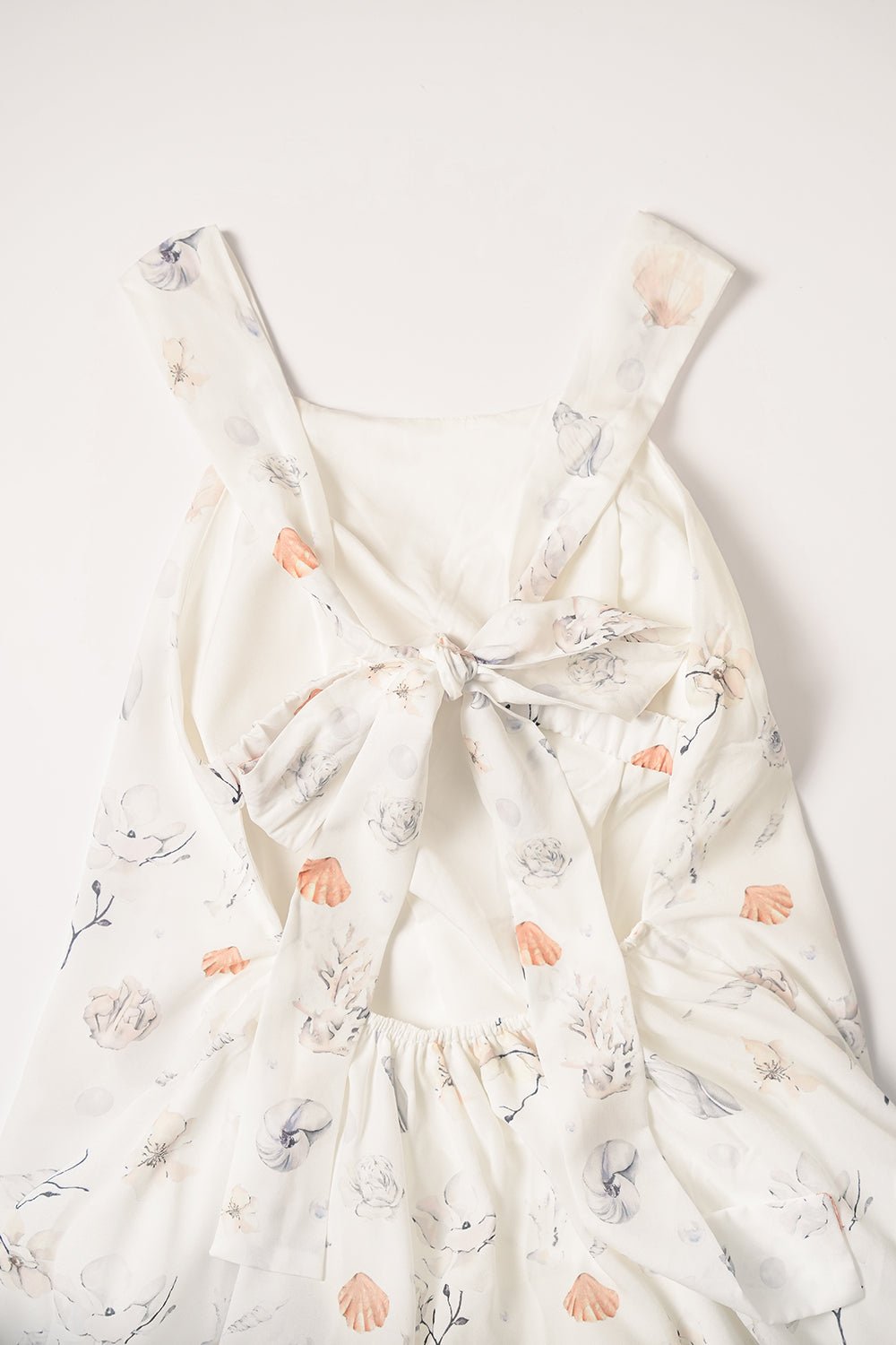 Claudette Tie-Back Halter Padded Maxi Dress in White/Seashell