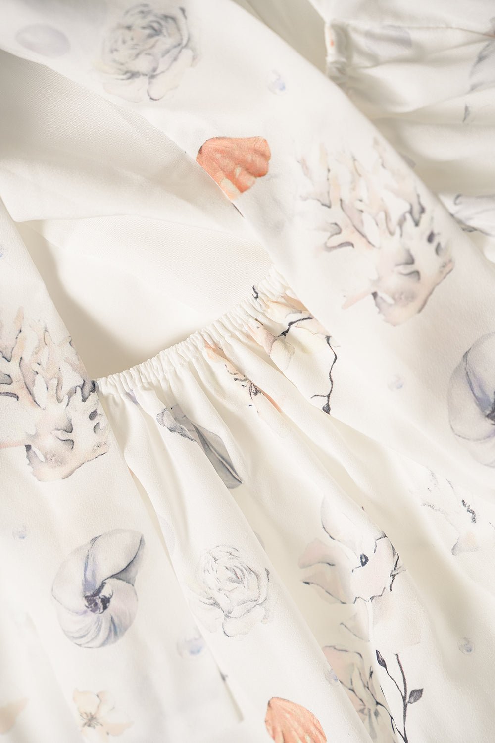 Claudette Tie-Back Halter Padded Maxi Dress in Cloud Blue/Seashell