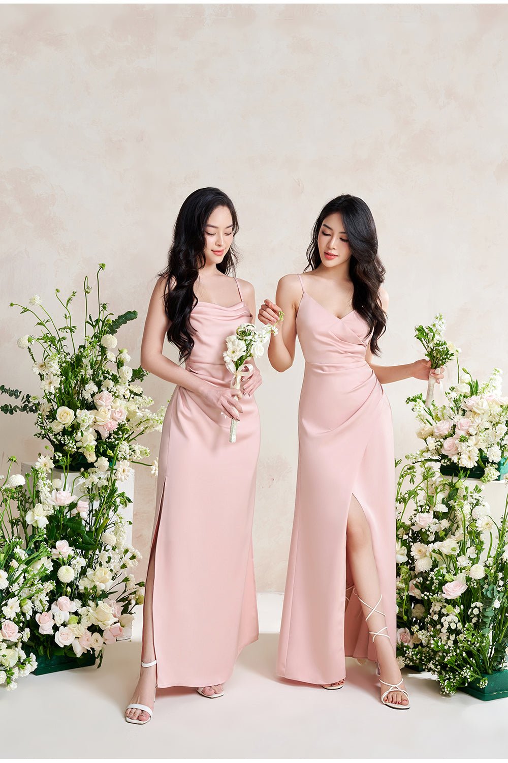 Raisa Romantic Ruched Maxi Dress in Green Turquoise