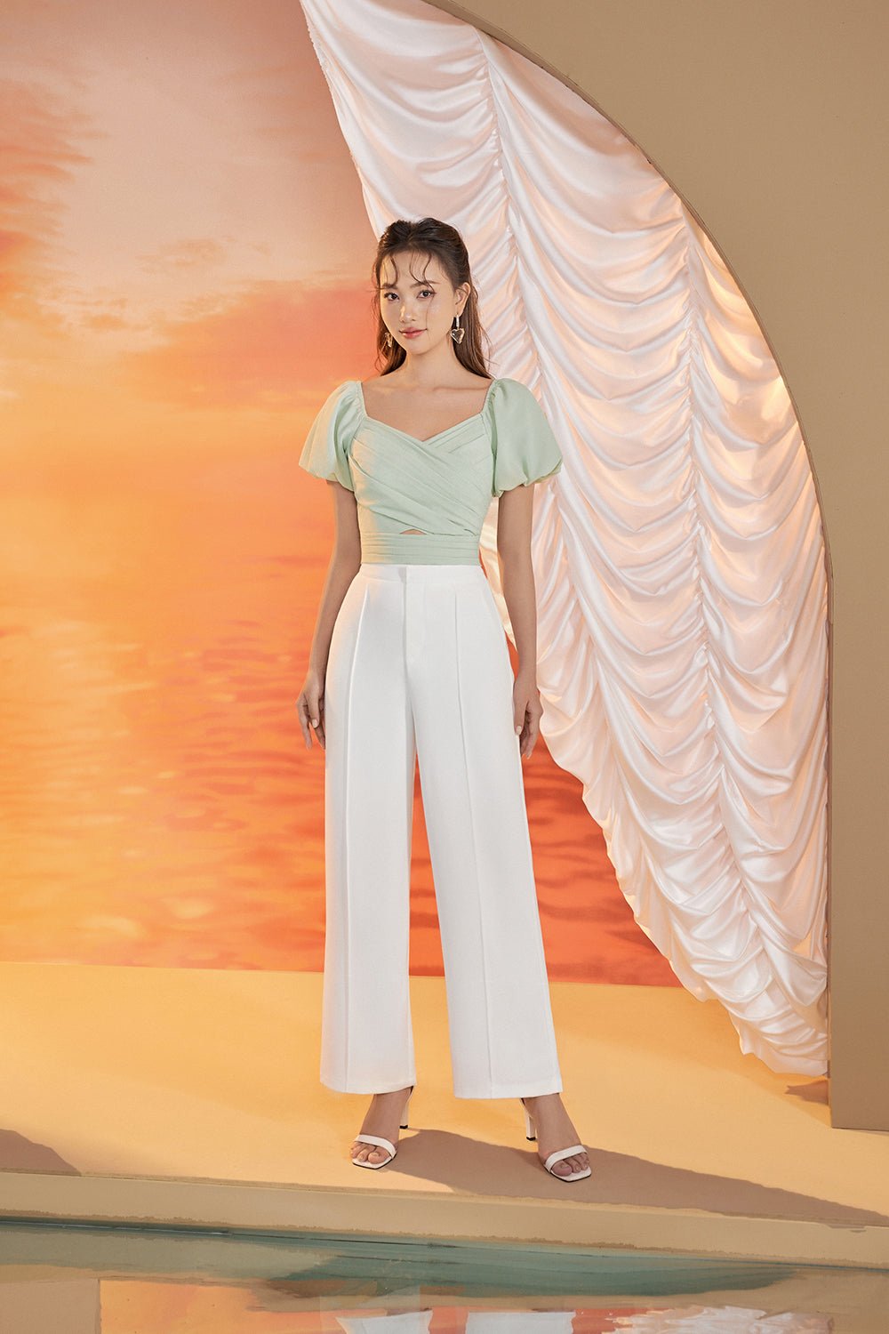 Millicent Straight Leg Pant in Iconic White (2023)