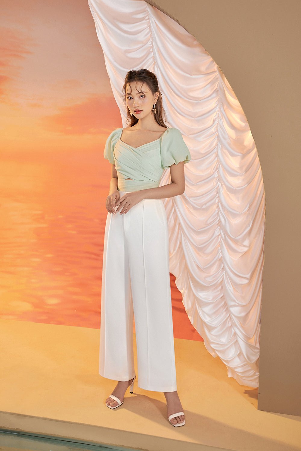 Millicent Straight Leg Pant in Iconic White (2023)