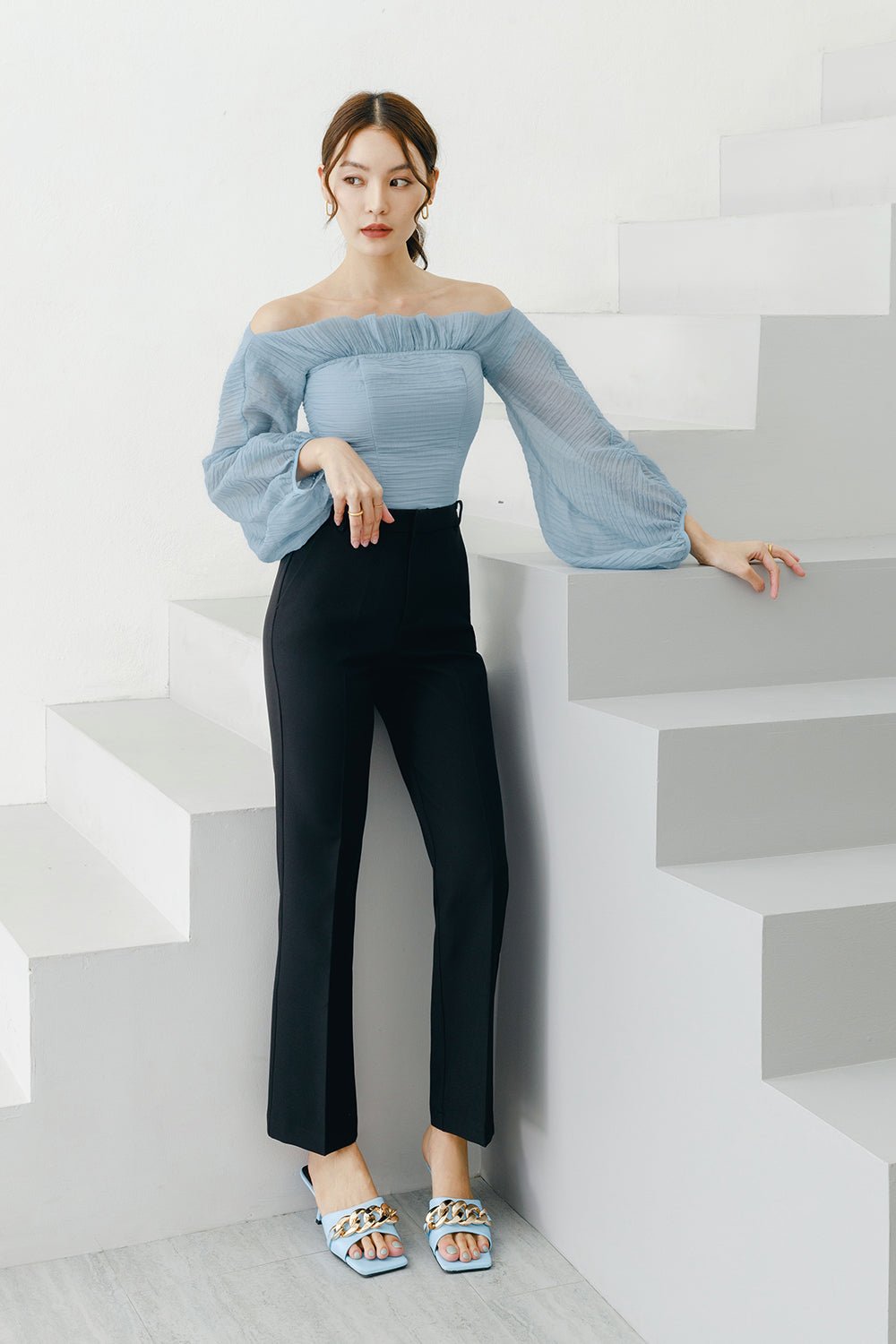 Hayden Slim Fit Pants in Nude Pink