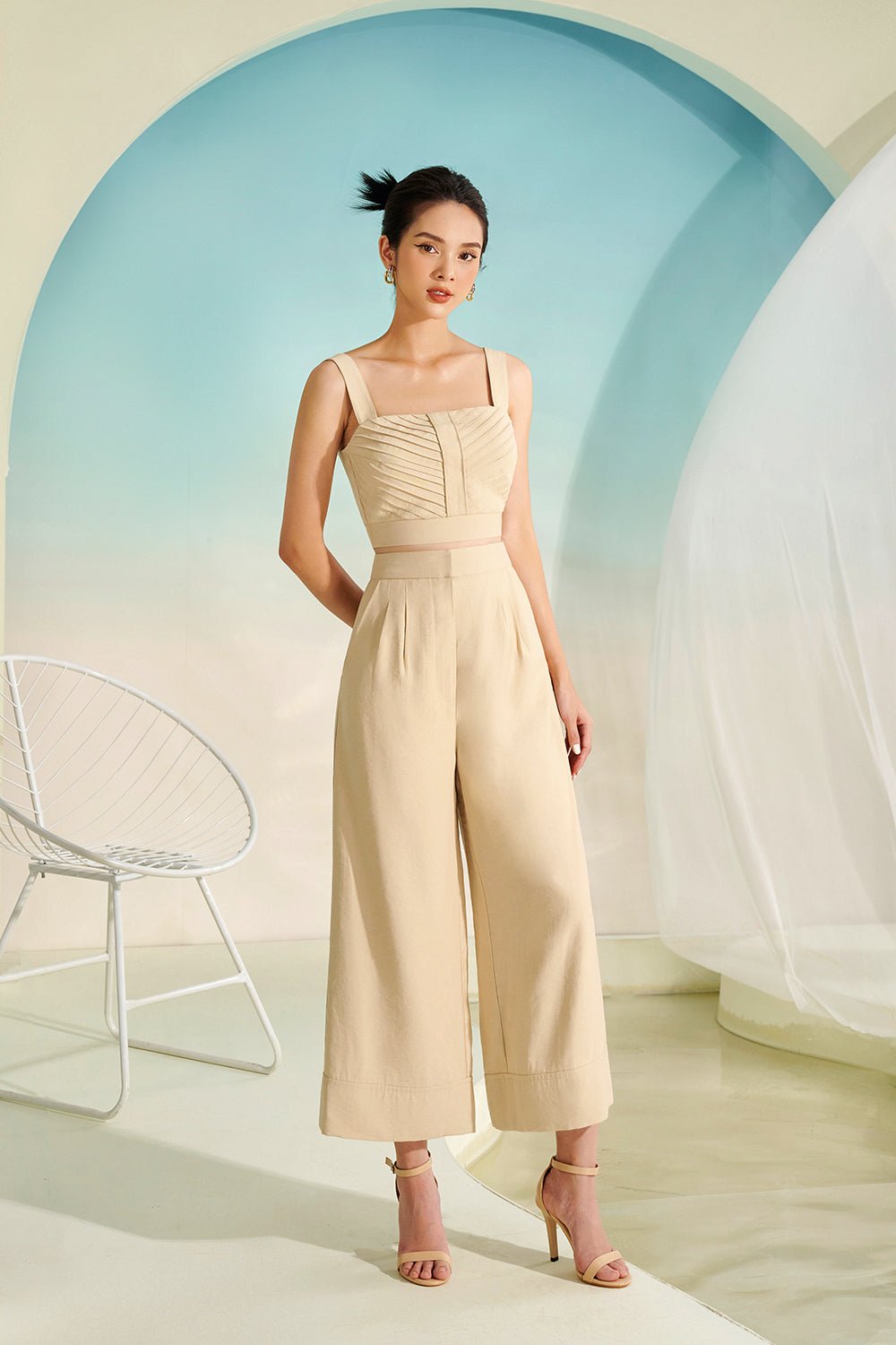 Everly Culotte Pant in Sand