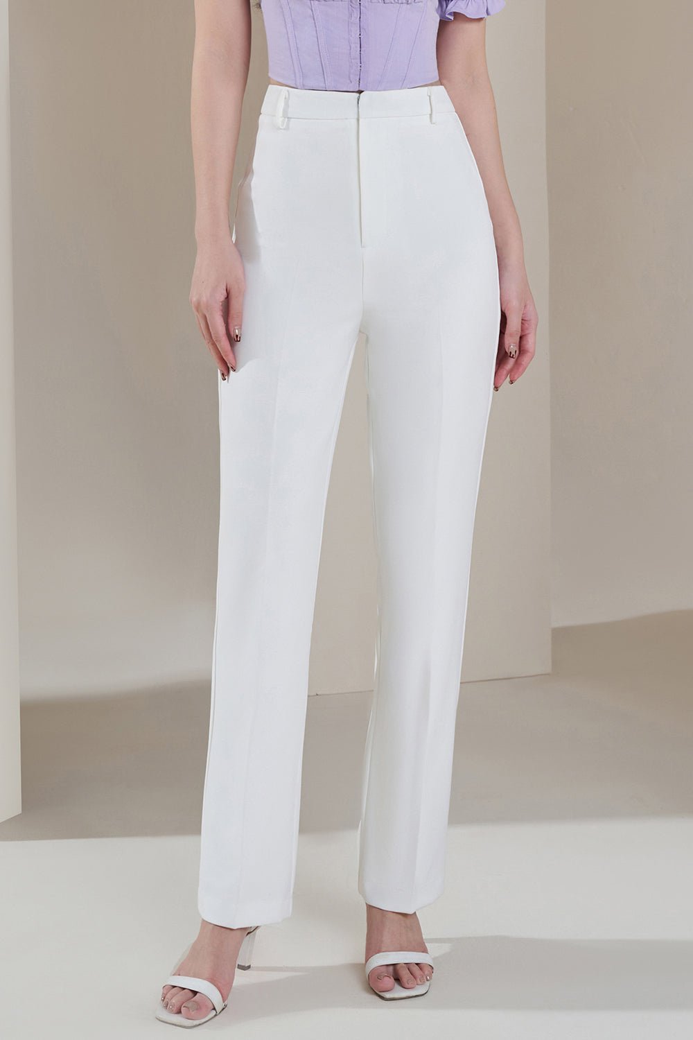 Hayden Slim Fit Pants in Iconic White
