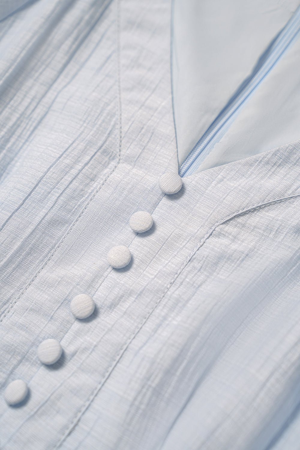 Nori Puffy Sleeved Fit & Flare Dress in Iconic White