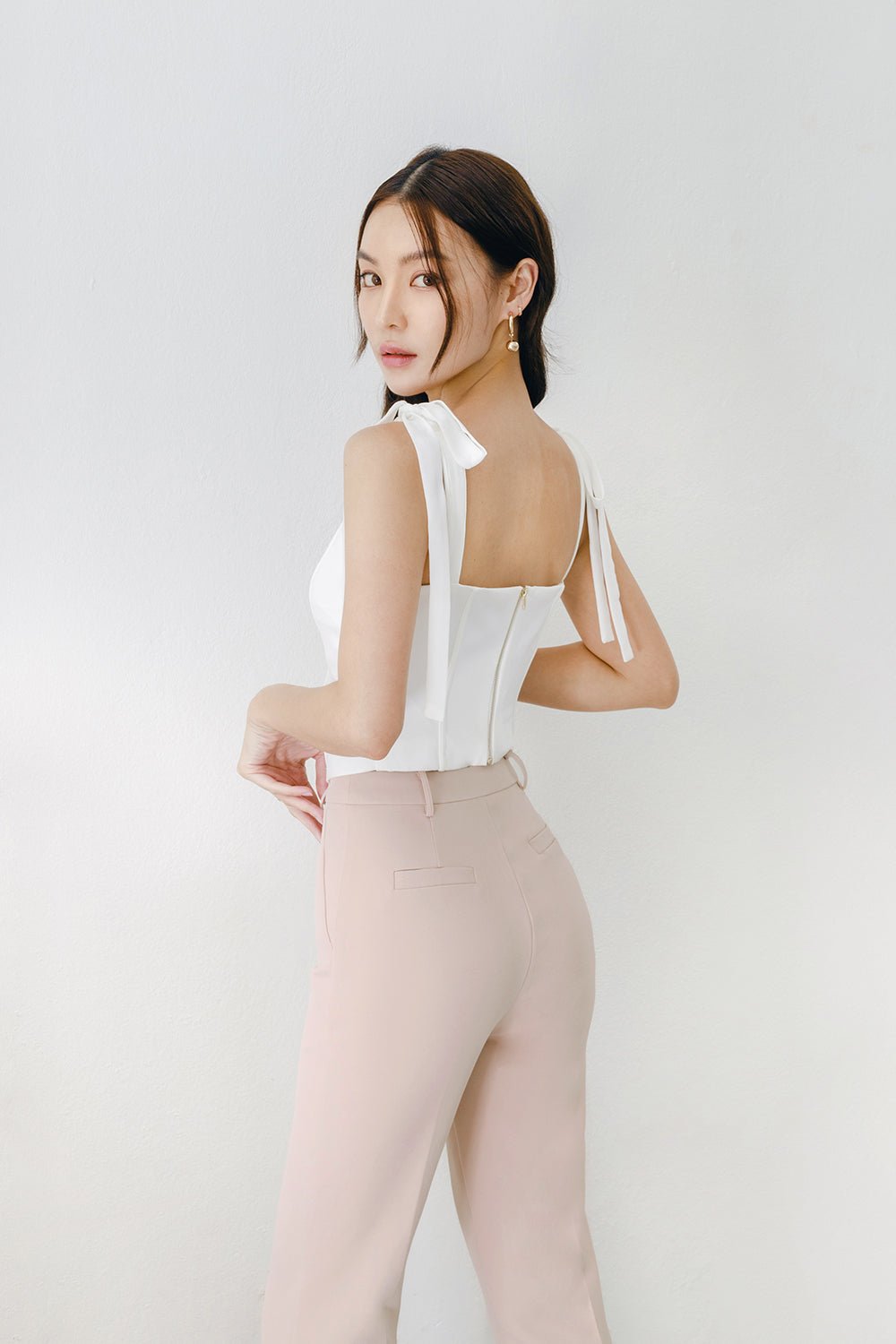 Leia Corset Top in Iconic White