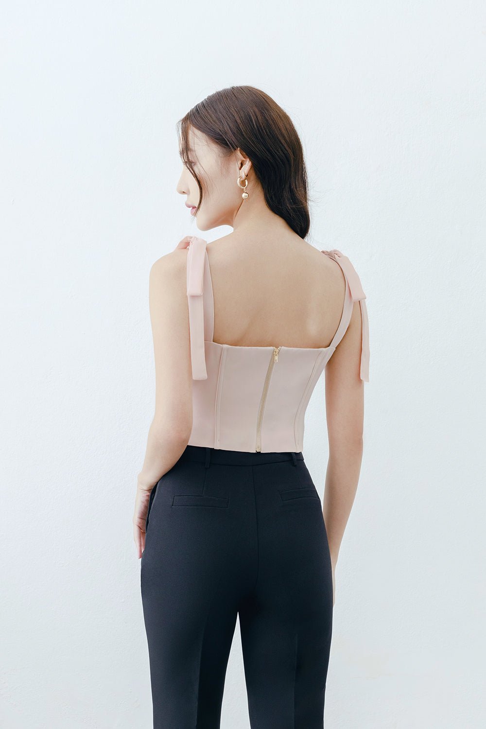 Leia Corset Top in Nude Pink