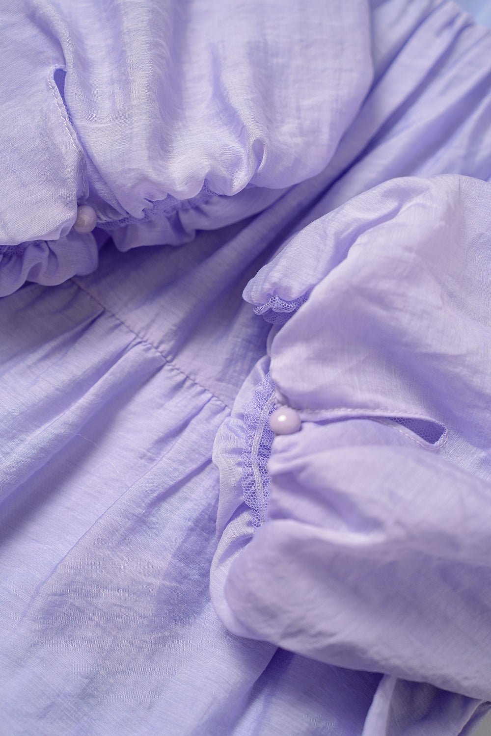 Luna Puff Sleeved Mini Dress in Periwinkle