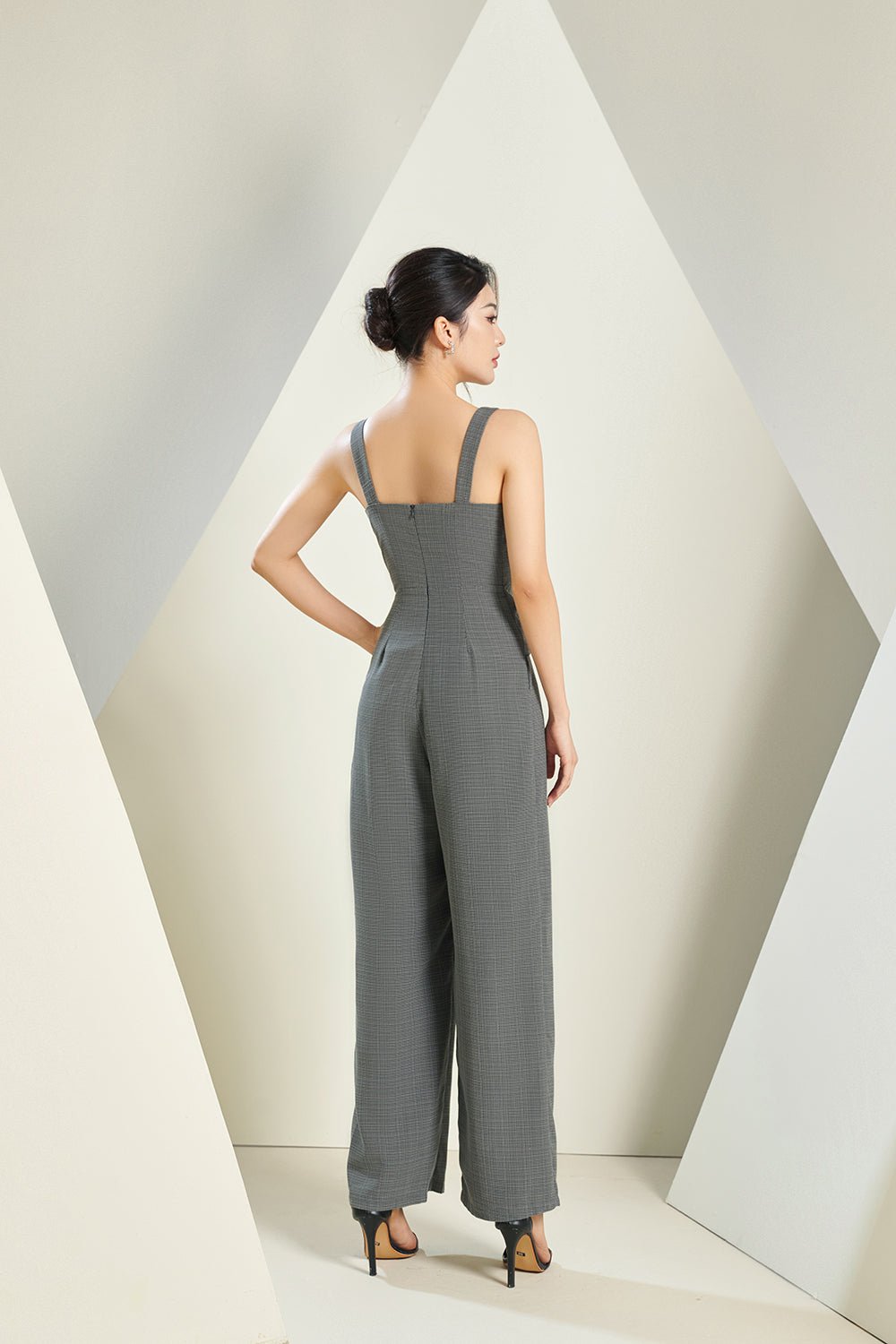 Mason Tux Jumpsuit in *Premium* Dark Tweed