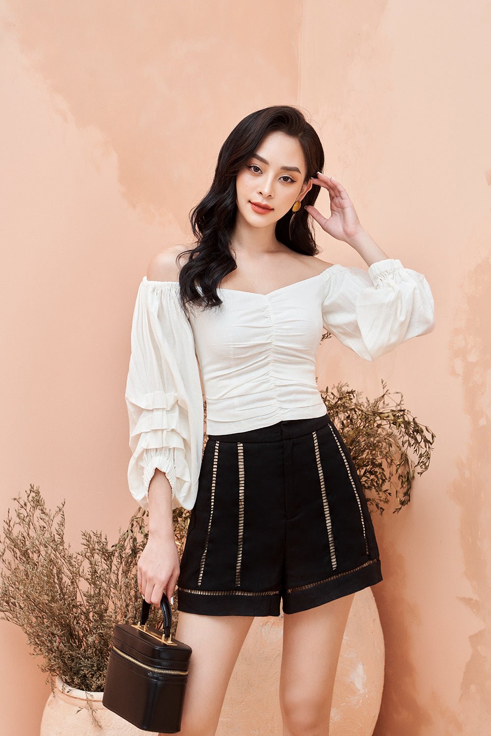 Odila Linen Top in Camel