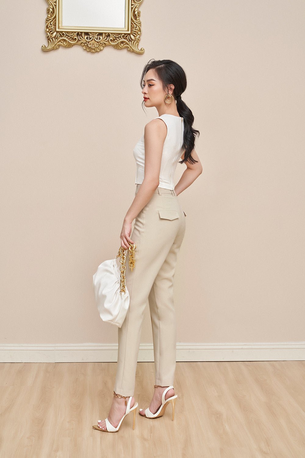 Gale Tapered Pants in Cream