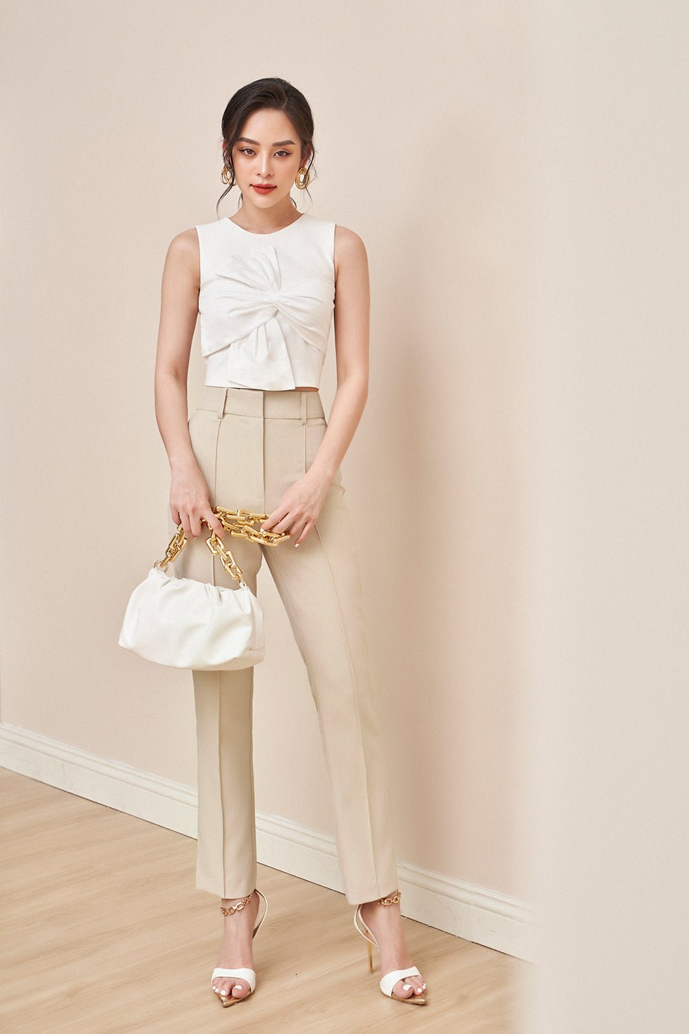 Gale Tapered Pants in Cream