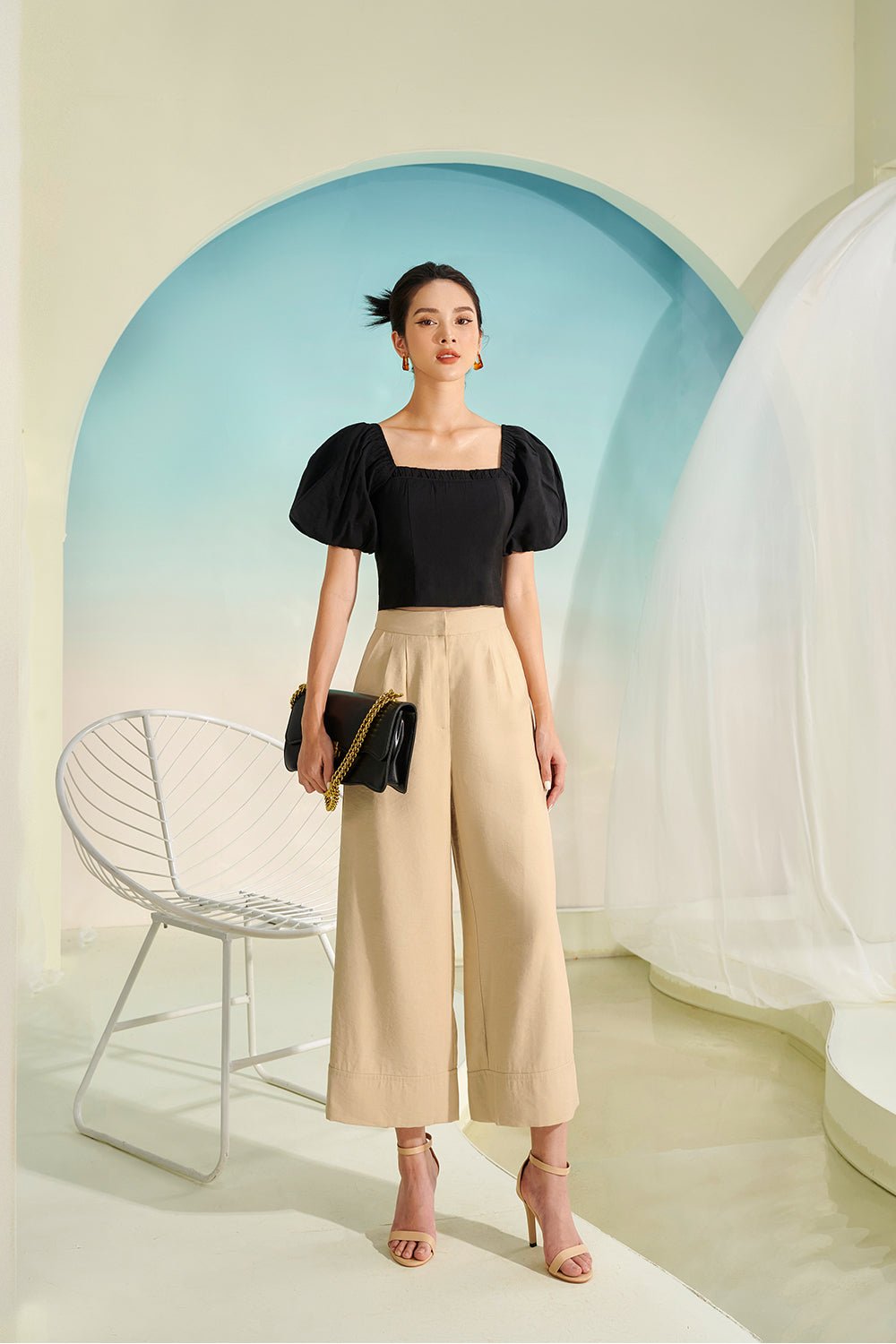 Everly Culotte Pant in Sand