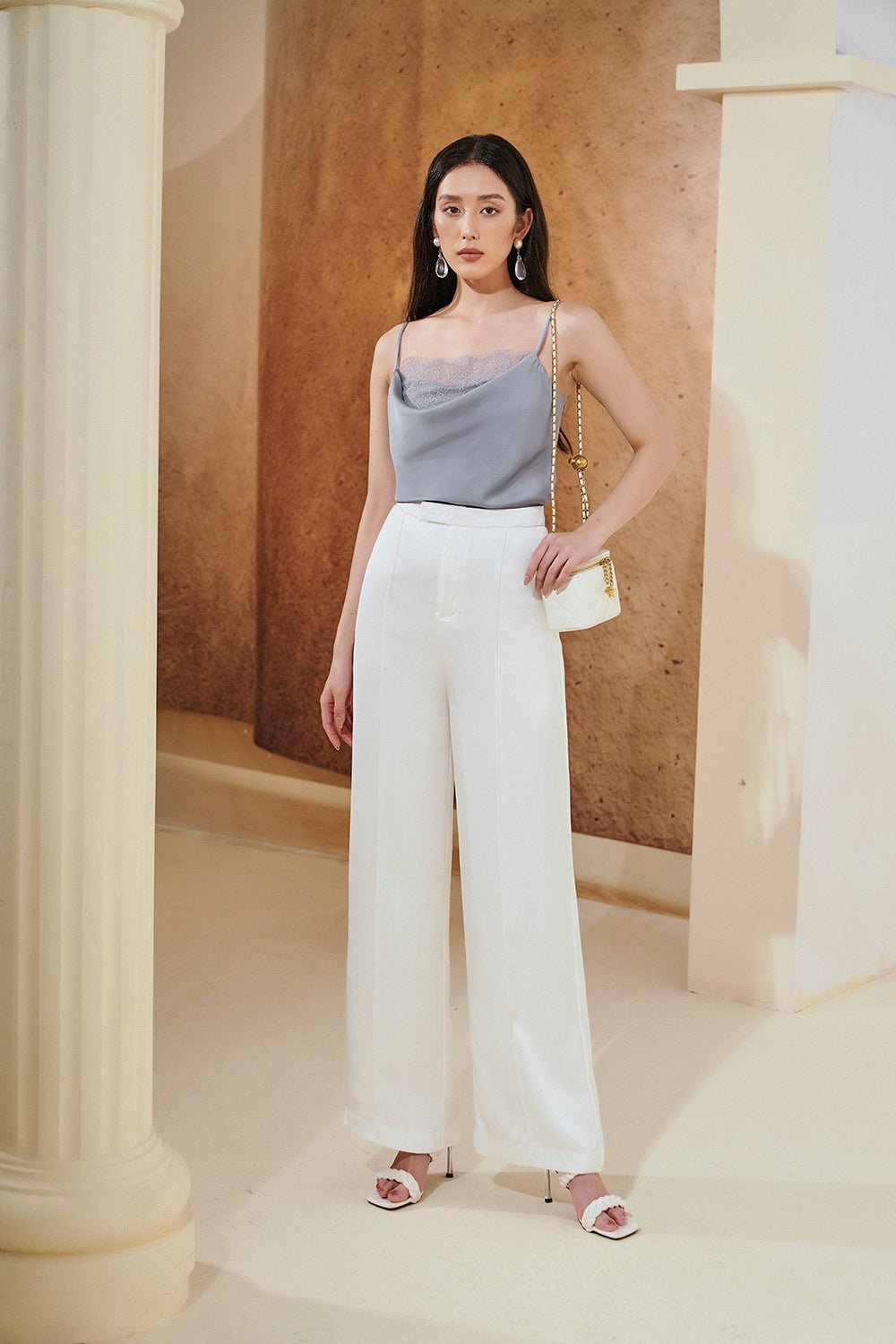 Zenni Laced Top in Titanium Blue