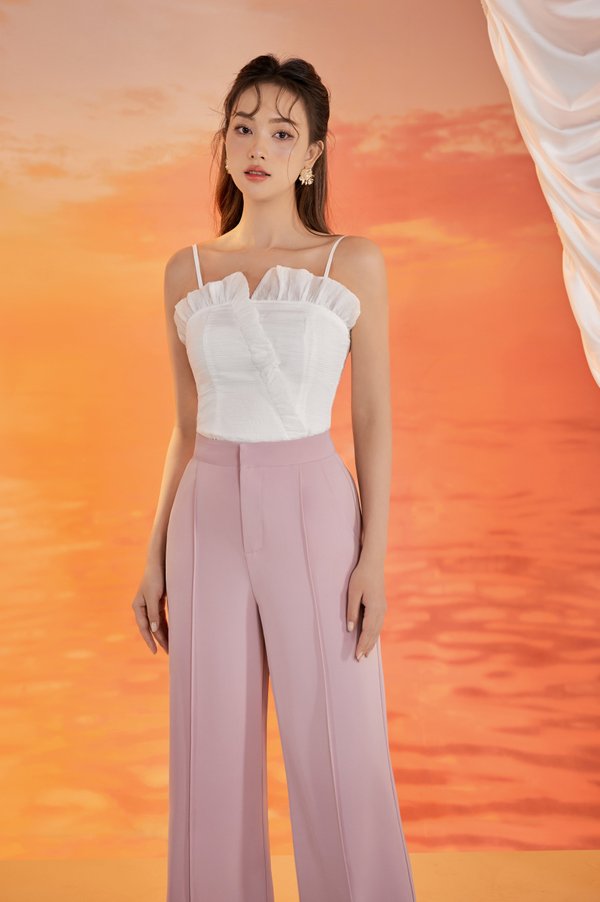 Millicent Straight Leg Pant in Dusty Rose